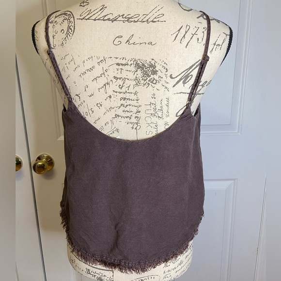 Young Fabulous & Broke Rehan Swing Brown Linen Blend Tank Top |‎ Small - Picture 3 of 8